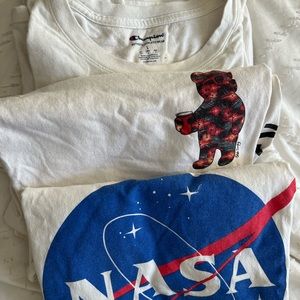 BUNDLE 🤍 white men’s long sleeve tees